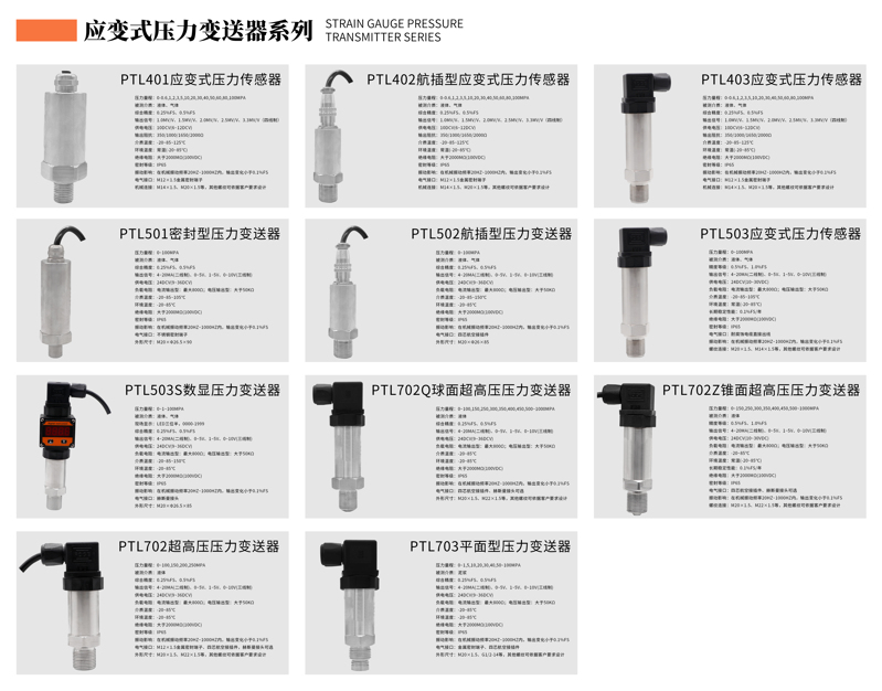 應變式壓力變送器系列 應變式壓力變送器系列